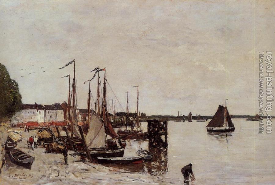 Eugene Boudin : Anvers, Fishing Boats